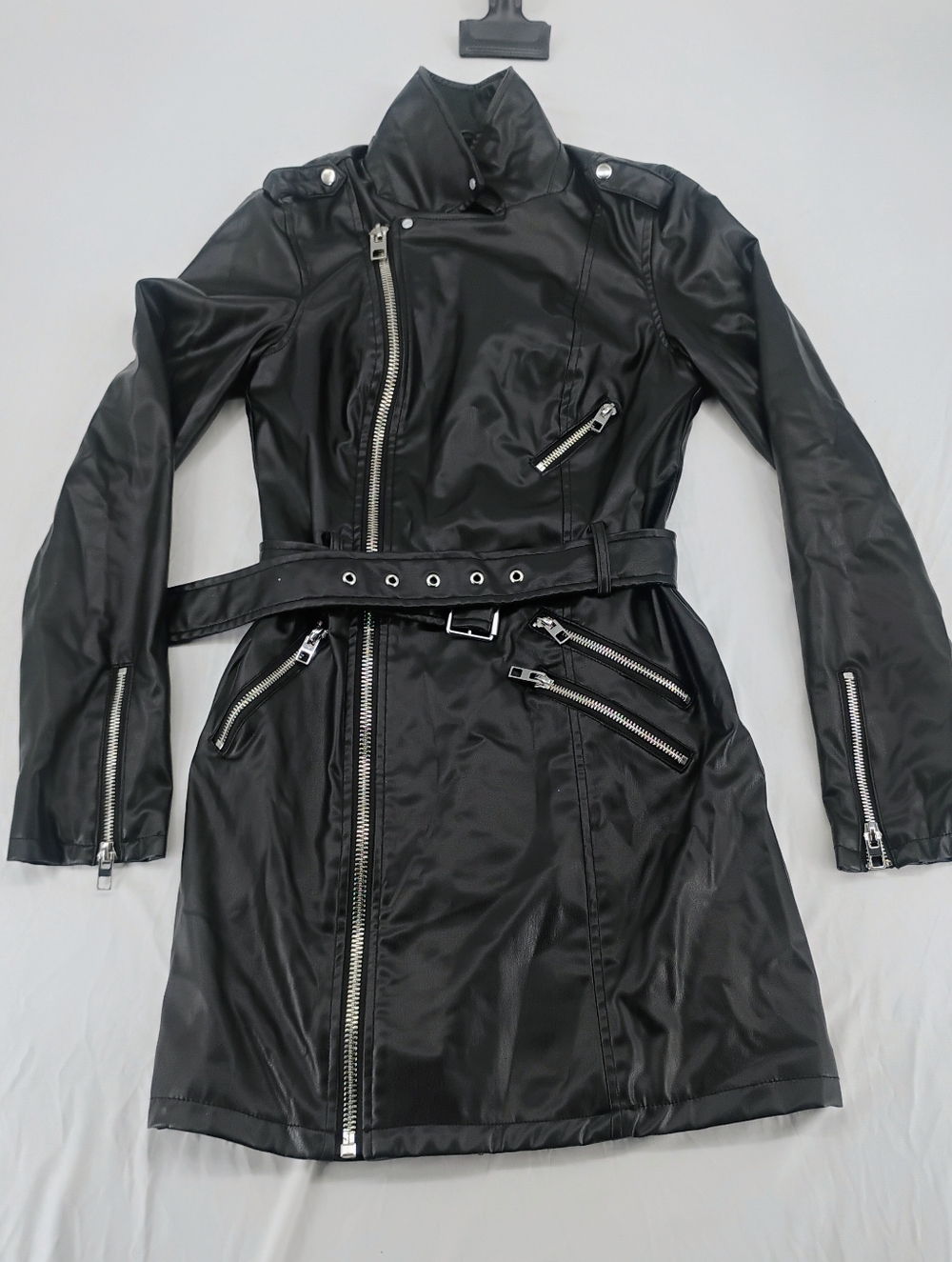 Zara Small Black biker long sleeve skirt